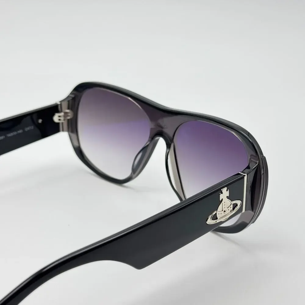 Vivienne Westwood Sunglasses Atlanta VW5020 091 Black Aviator Gradient Shield